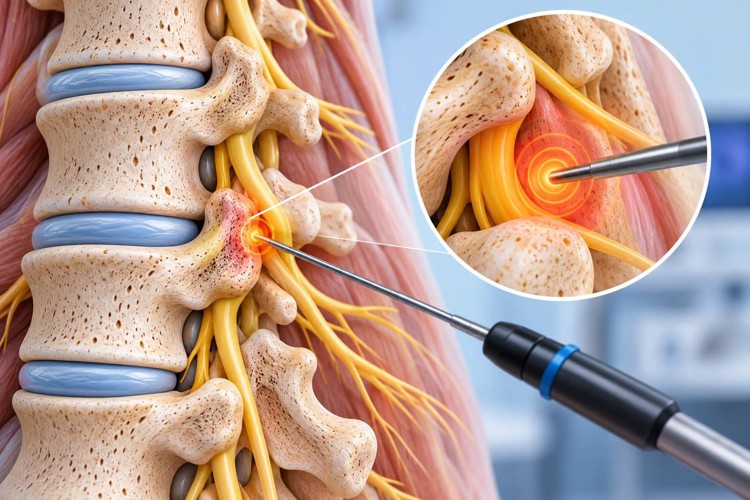 SpineArt surgery process for Radiofrequency Ablation (RFA)